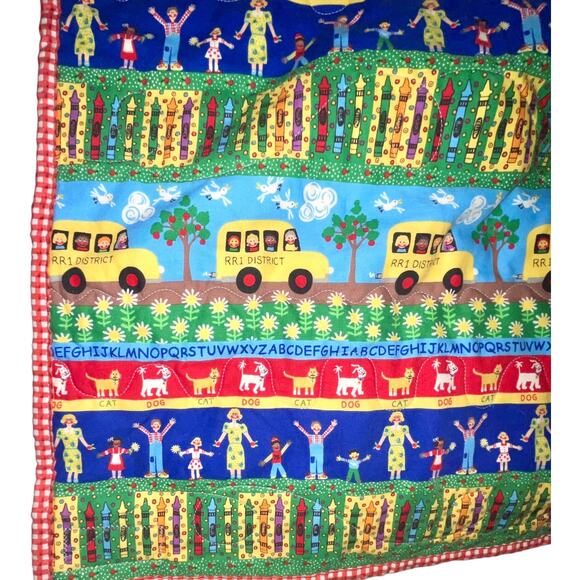 Project Linus Quilt ABC Cat Dog Crayon Blanket 38" - Picture 7 of 7